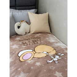 Sunshine Home 1550 Κουβέρτα Κούνιας Βελουτέ 110x140 Καφέ