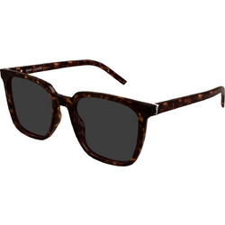 Saint Laurent SLM146 002 Ανδρικά Γυαλιά Ηλίου Τετράγωνα Κοκάλινα Καφέ με Μαύρο Φακό