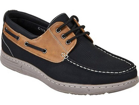 Extreme Ανδρικά Μοκασίνια Boat Shoes Μαύρα GS01500M-BLA