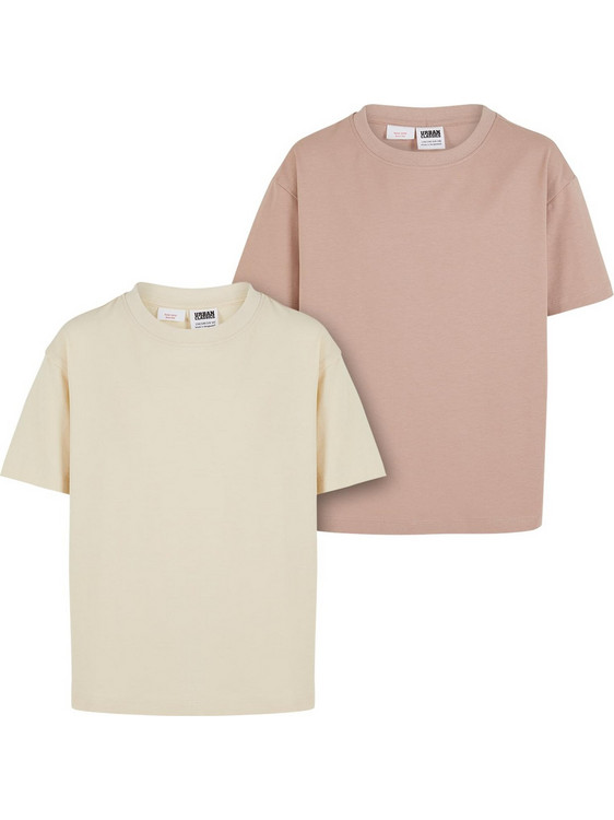 Urban Classics Σετ Παιδικά T-Shirt Κοντομάνικα Μπεζ Καφέ UCK3634-02914