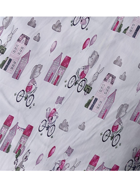 Dimcol Bicycle 416 Πάνα Αγκαλιάς Χασέ Λευκή Ροζ 80x80cm