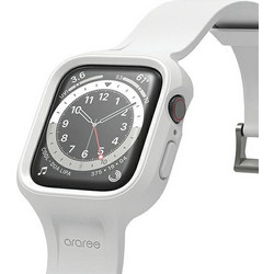 Araree Duple Pro Θήκη Σιλικόνης με Λουράκι για Apple Watch 4 / 5 / 6 / 7 / 8 / 9 / SE 40 / 41mm Λευκή