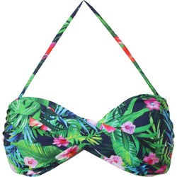 Banana Moon Bikini Top Strapless Floral Πράσινο BORO-MAOLI-HGA06