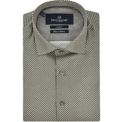 Monte Ανδρικό Πουκάμισο Βαμβακερό Μακρυμάνικο Slim Fit Χακί 31-3250-3082.1