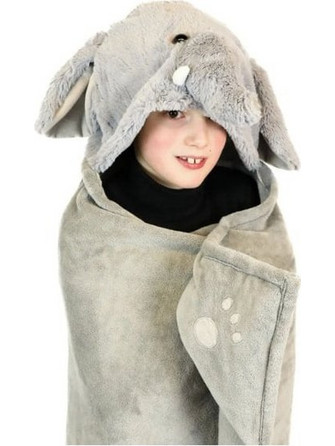 Cozy Noxxiez Παιδική Κουβέρτα Βελουτέ Elephant 110x130 Μπεζ
