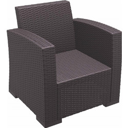 Siesta Monaco Πολυθρόνα Κήπου Rattan Καφέ 01-00-0702