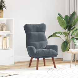 vidaXL Πολυθρόνα Relax Βελούδινη Γκρι 42001835