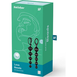 Satisfyer Love Beads Σετ Πρωκτικές Μπίλιες 20.5cm Μαύρες 2τμχ