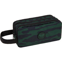 CoolPack Primus Green Κασετίνα Βαρελάκι με 3 Θήκες Μαύρη F060905