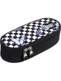 St.Majewski St .Right Chessboard Butterflies Κασετίνα Μαύρη MAJ-PC01CHB