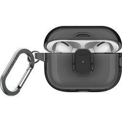 Uniq Glase Pro Θήκη Σιλικόνης με Γάντζο για Apple AirPods Pro 2 Μαύρη