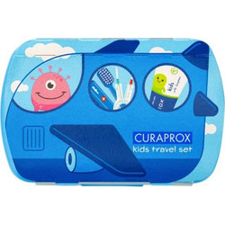 Curaprox Kids Travel Kit Οδοντόβουρτσα + Οδοντόκρεμα 10ml + Μεσοδόντια Βουρτσάκια 2τμχ Μπλε
