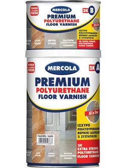 Mercola Premium Floor Varnish 2K Βερνίκι Επιφάνειας Ξύλου Satin 3lt