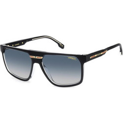Carrera CA14/S 7C5/0860 Ανδρικά Γυαλιά Ηλίου Oversized Κοκάλινα Μαύρα με Μπλε Φακό