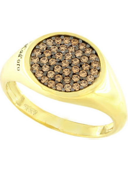 Facad'oro Γυναικείο Δαχτυλίδι Σεβαλιέ από Xρυσό 14K με Ζιργκόν RI-000708G