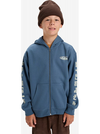 Quiksilver Παιδική Ζακέτα Fleece με Κουκούλα και Φερμουάρ Πετρόλ EQBFT03962