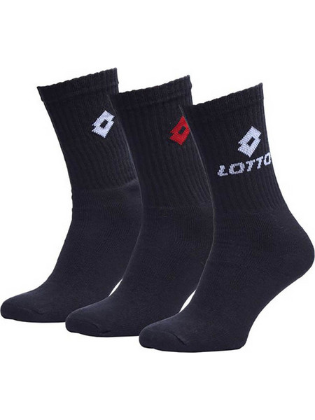 Lotto Ανδρικές Κάλτσες Ψηλές με Σχέδια Μαύρες 3Pack L47036-1CL