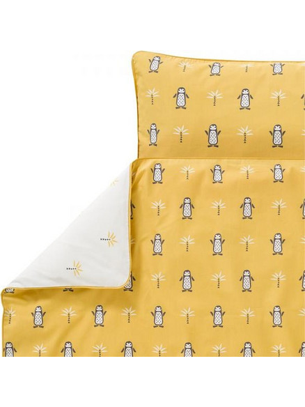 Fresk Penguin Σετ Παιδική Παπλωματοθήκη Μονή Βαμβακερή 140x200 Κίτρινη