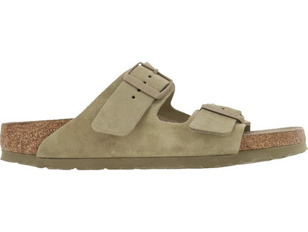 Birkenstock Arizona Soft Footbed Δερμάτινα Ανδρικά Σανδάλια Ανατομικά Χακί 1019