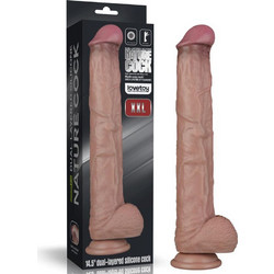 Lovetoy Dual Layered XXL 14.5" Ρεαλιστικό Dildo με Βεντούζα & Όρχεις 36.8cm Flesh