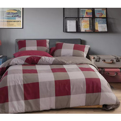Nef-Nef Σετ Σεντόνια Υπέρδιπλα Βαμβακερά 240x270 Casual Check Bordo