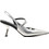 Karl Lagerfeld Γόβες Slingback Δερμάτινες με Λεπτό Ψηλό Τακούνι Ασημί KL33623-1SL