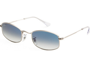 Ray-Ban RB3832 003/3F Γυναικεία Γυαλιά Ηλίου Ορθογώνια Μεταλλικά Ασημί με Μπλε Φακό