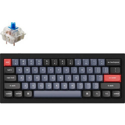 Keychron Q4 QMK Μηχανικό Gaming Πληκτρολόγιο 60% με Gateron G Pro Blue Διακόπτες RGB Carbon Black Grey
