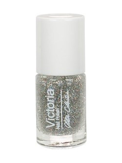 Victoria Beauty Ασημί Glitter Βερνίκι Νυχιών Μακράς Διαρκείας 6ml