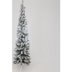Χριστουγεννιάτικο Δέντρο Slim Eurolamp Χιονισμένο 240cm Πράσινο 600-30675
