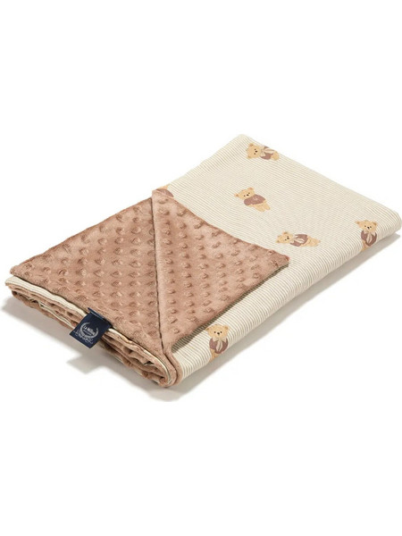 La Millou Baby Bear Κουβέρτα Αγκαλιάς Βελουτέ 110x140 Εκρού 103.03614