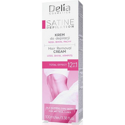 Delia Satine Total Effect Αποτριχωτική Κρέμα Σώματος & Ευαίσθητης Περιοχής 100ml