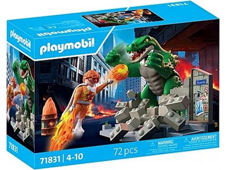 Playmobil Σούπερ Ήρωες Μάχη Εναντίον της Γιγαντιαίας Σαύρας για 4-10 Ετών 71831