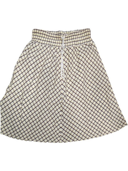Dickies Μίνι Φούστα Υφασμάτινη Ψηλόμεση A-Γραμμή Καρό Εκρού 1021-1029-2001