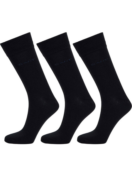 Gant Ανδρικές Κάλτσες Ψηλές Μαύρες 3Pack 3G9960256-005