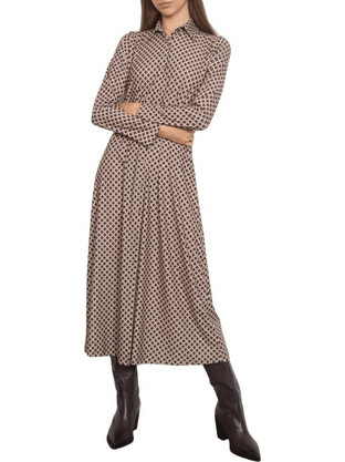Tinta Style Midi Καθημερινό Φόρεμα Μπεζ 3886607