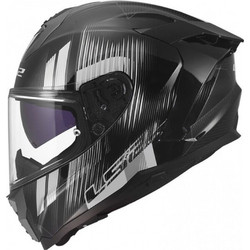 LS2 FF817 Challenger II Nitro Gloss Black Grey Κράνος Μηχανής Full Face 1500gr