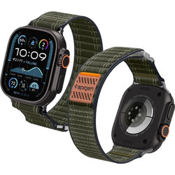 Spigen WBF0 Λουράκι Υφασμάτινο Green (Apple Watch 44 / 45 / 46 / 49mm)