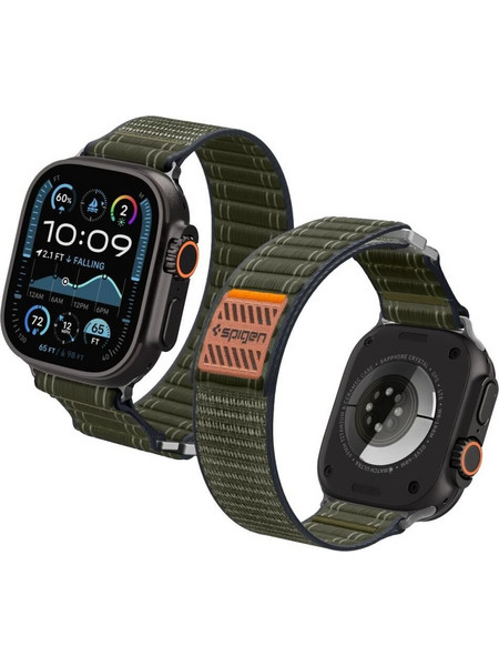 Spigen WBF0 Λουράκι Υφασμάτινο Green (Apple Watch 44 / 45 / 46 / 49mm)
