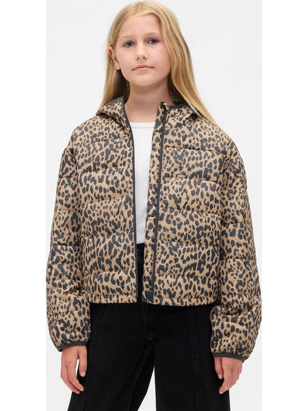 Gap Παιδικό Μπουφάν Χειμωνιάτικο Puffer Αντιανεμικό Καφέ Μπεζ 790017001