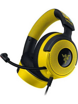 Razer Kraken V4 X Pokemon Kanto Starters Gaming Headset Over Ear Yellow