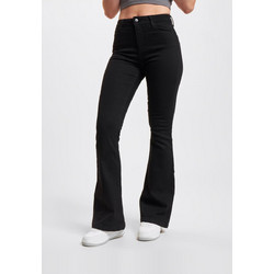 Def Ψηλόμεσο Γυναικείο Τζιν Παντελόνι Bootcut Εφαρμογή Καμπάνα Μαύρο DFLJS192-00007