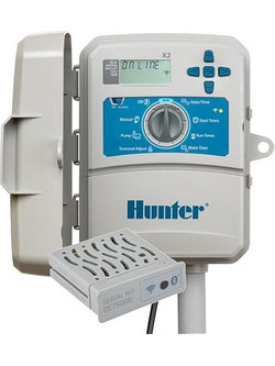 Hunter X2 Outdoor Προγραμματιστής Ποτίσματος Ρεύματος με Wi-Fi & Ηλεκτροβάνα 4 Στάσεων