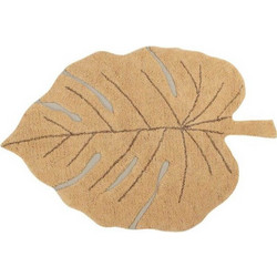 Lorena Canals Monstera Χειροποίητο Χαλί Βαμβακερό 120x180cm Honey