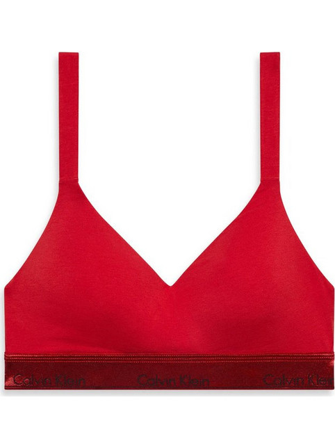 Calvin Klein Μπουστάκι με Ελαφριά Ενίσχυση χωρίς Μπανέλα Κόκκινο LV00QF8555-VMT