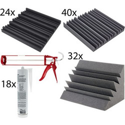 t.akustik Rehearsal Room XL Basic Diffuser Set Grey