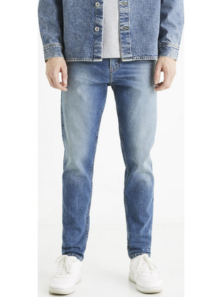 Celio Ανδρικό Τζιν Παντελόνι Ελαστικό Slim Εφαρμογή Μπλε C-BOSKIN2