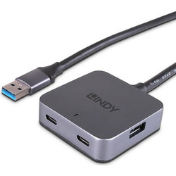 Lindy 43388 USB Hub 3.0 USB-A με 4 Θύρες USB-A & Εξωτερική Παροχή Ρεύματος
