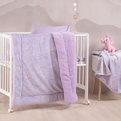 Rythmos Nelie Luminus Βρεφικό Κουβερτοπάπλωμα Κούνιας 140x110cm Λιλά