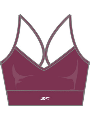 Reebok Αθλητικό Μπουστάκι με Μέτρια Στήριξη Μπορντό 100228372